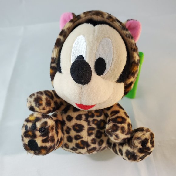 Walt Disney Baby Mickey Mouse in a Leopard Custom Plush - Picture 1 of 8